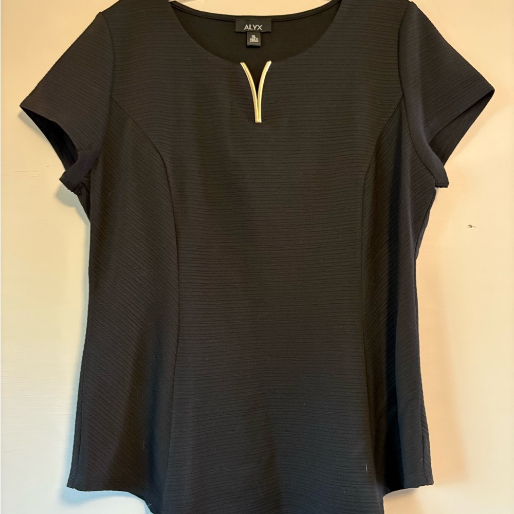 Alyx Black Short Sleeve Blouse